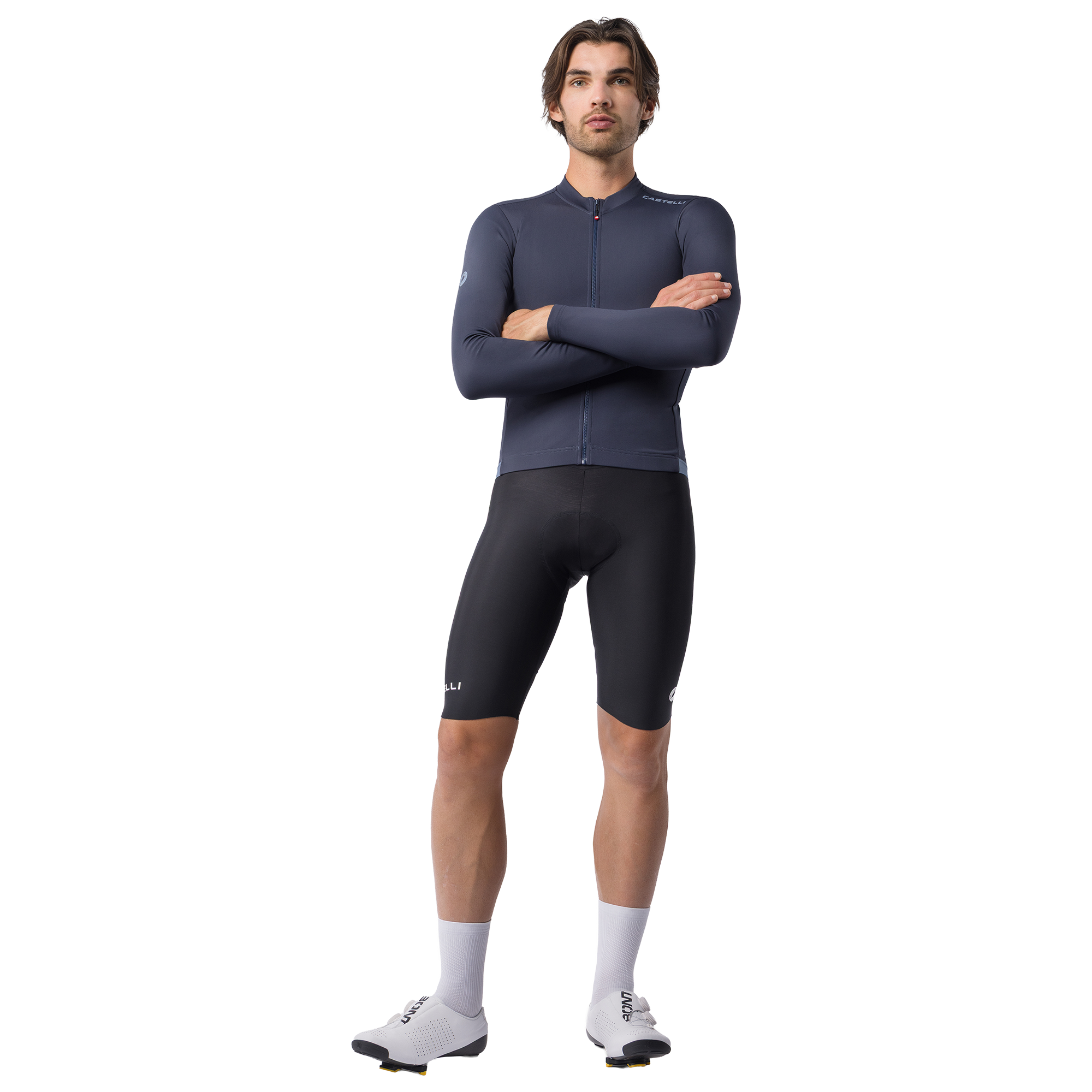 Castelli kurze Trägerhose Espresso Thermal schwarz