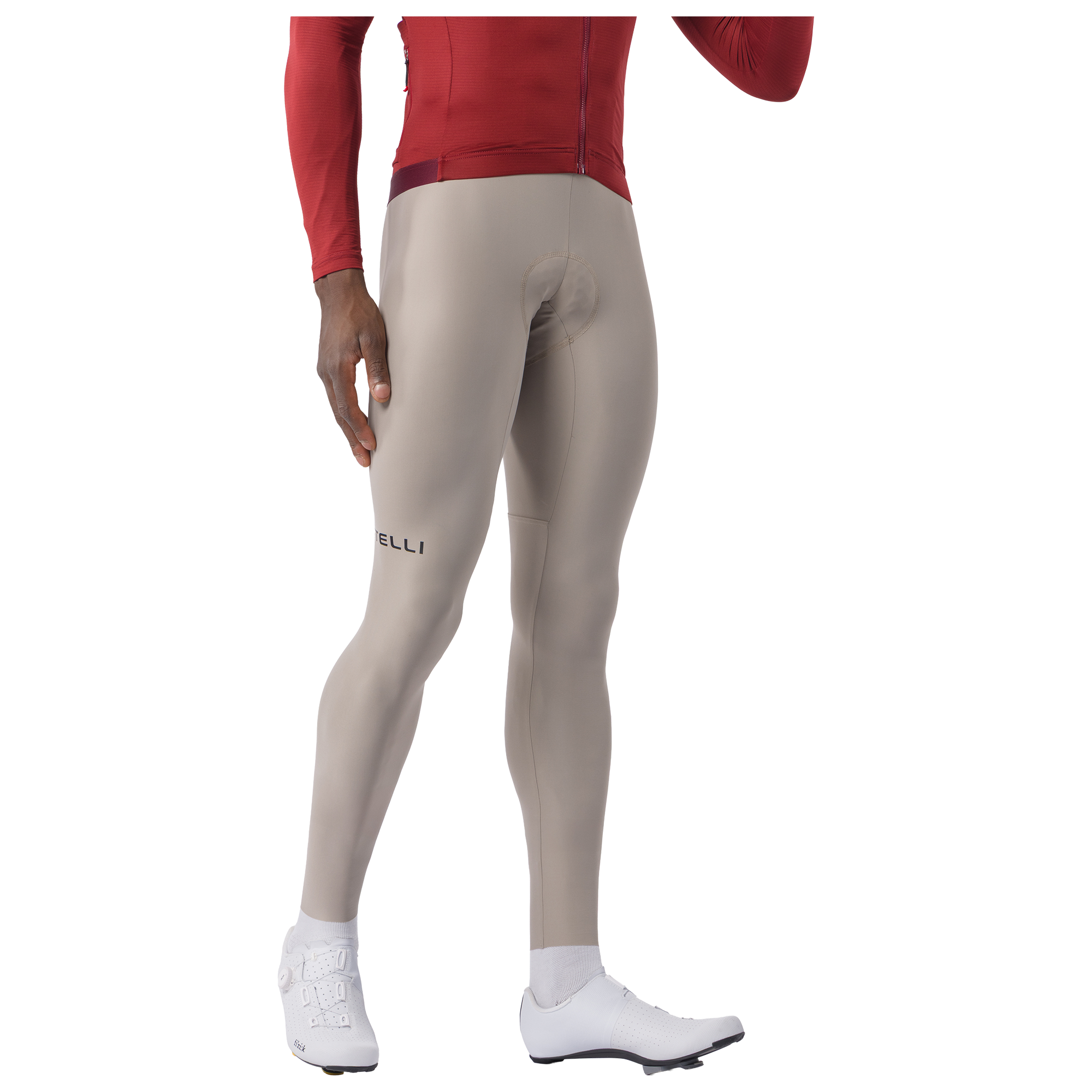 Castelli Cuissard long à bretelles  Espresso TRNSTN beige