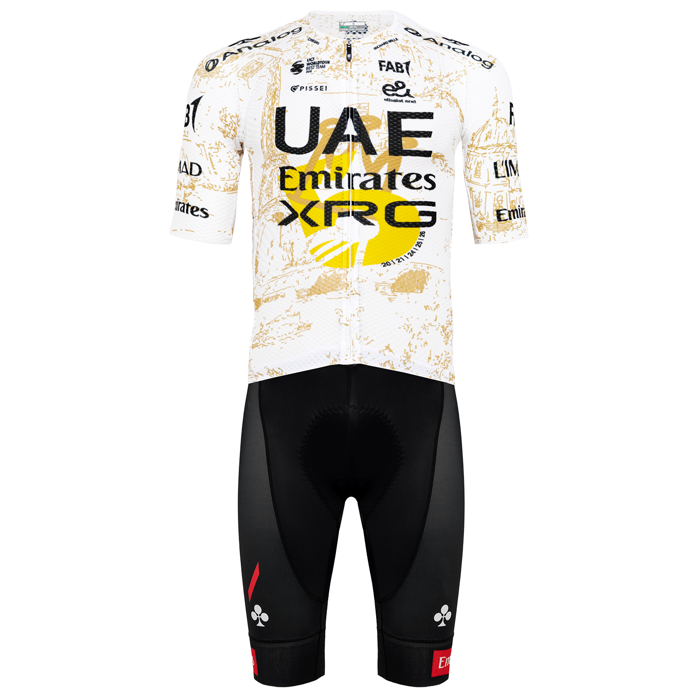 Pissei UAE TEAM TDF-Celebration 2026 Set (2 części) biały/złoty
