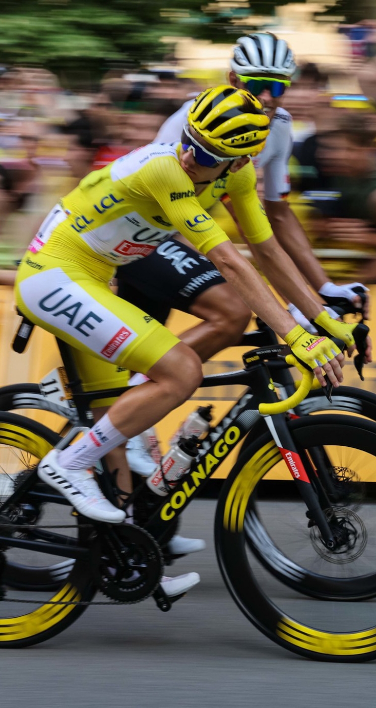 Photo d'action prise lors du « Tour de France » – les coureurs
