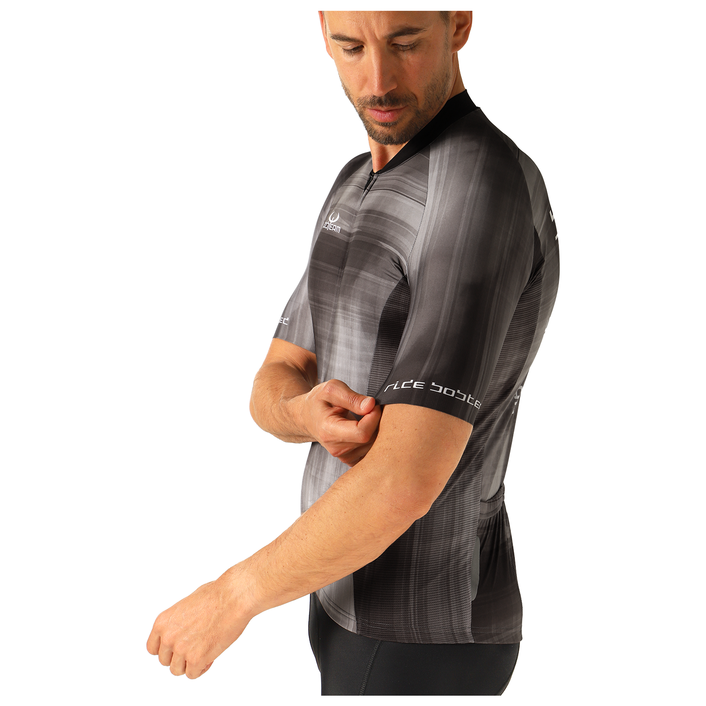 Bobteam Maillot manches courtes Unique noir/gris