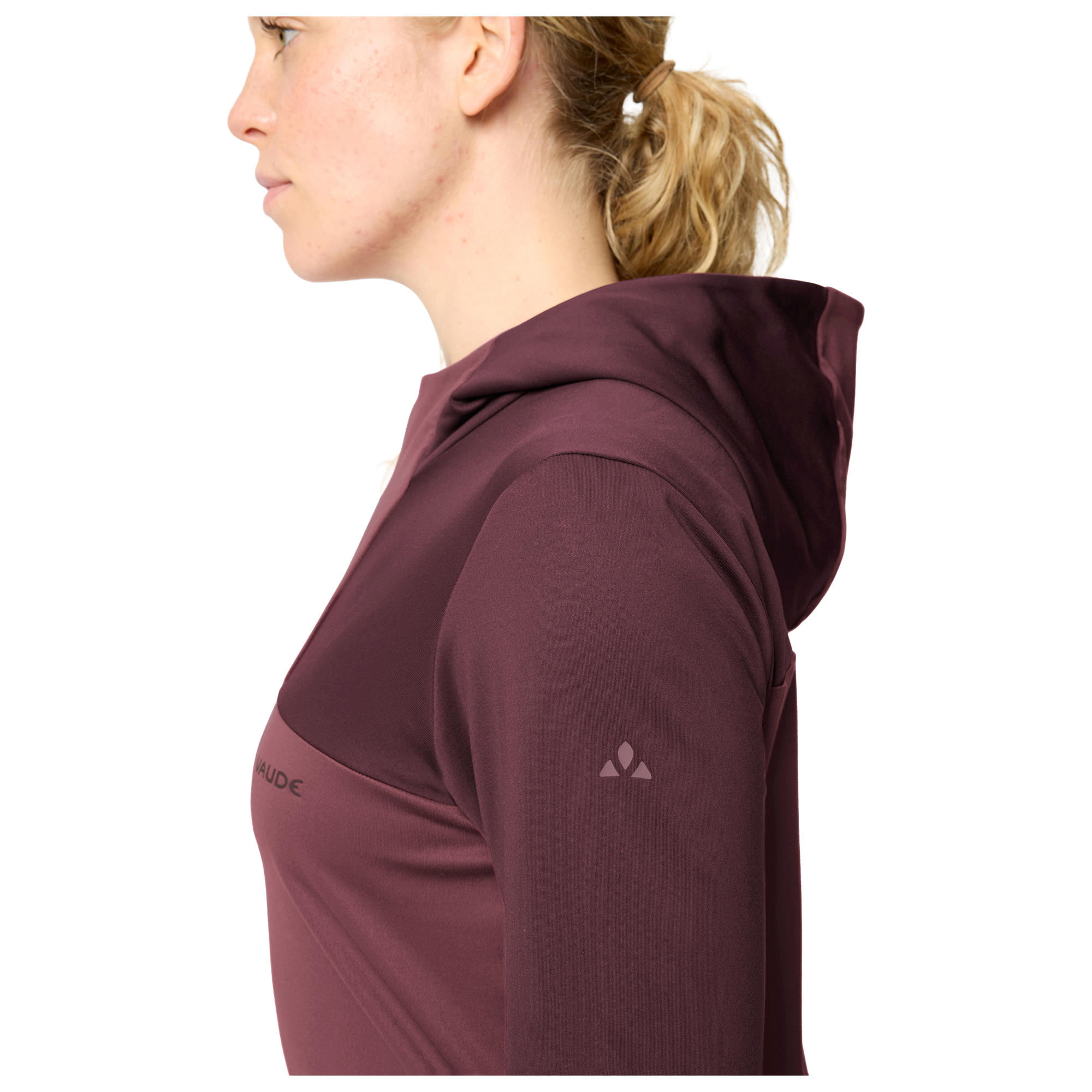 Vaude Camiseta de ciclismo manga larga mujer  Qimsa burdeos