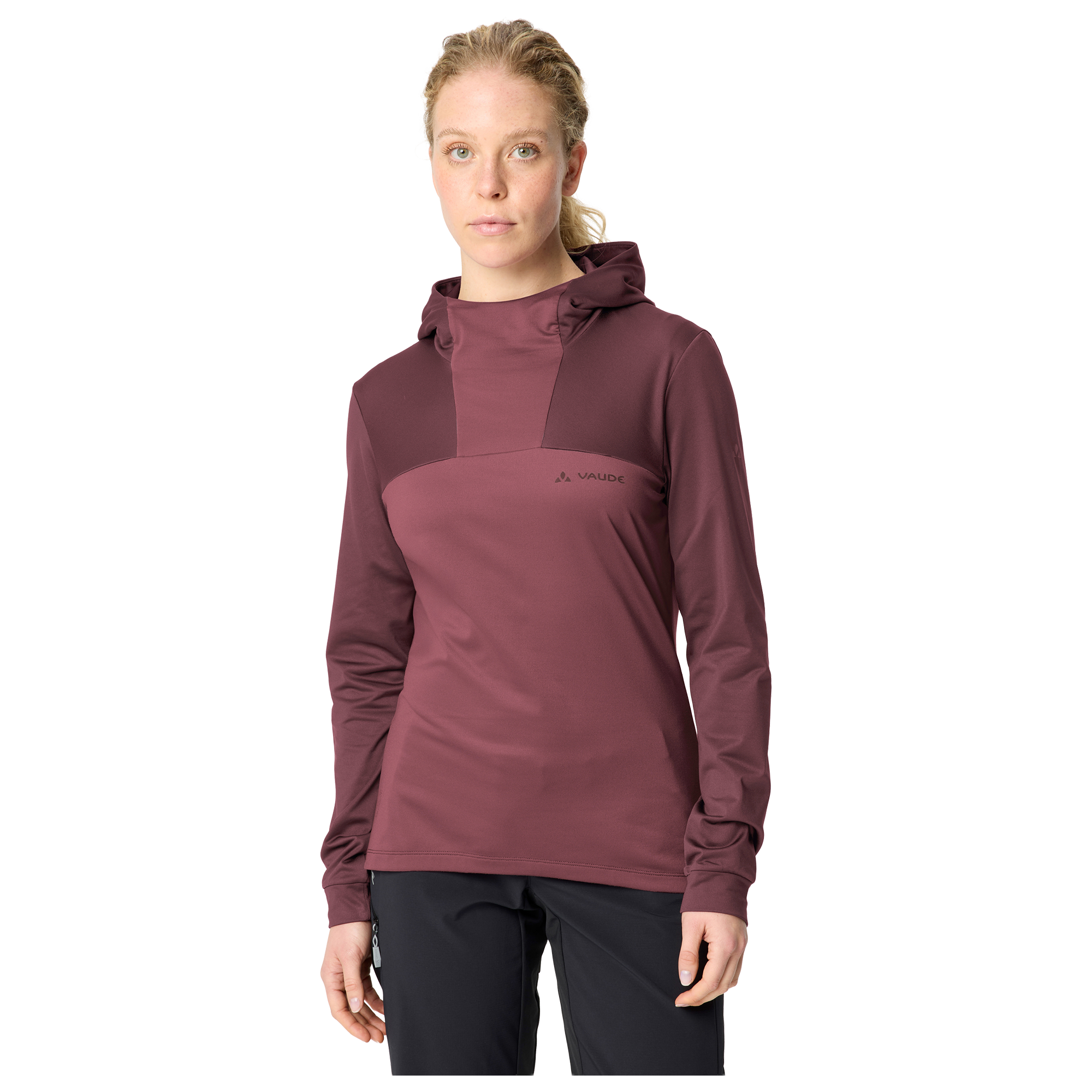 Vaude Camiseta de ciclismo manga larga mujer  Qimsa burdeos
