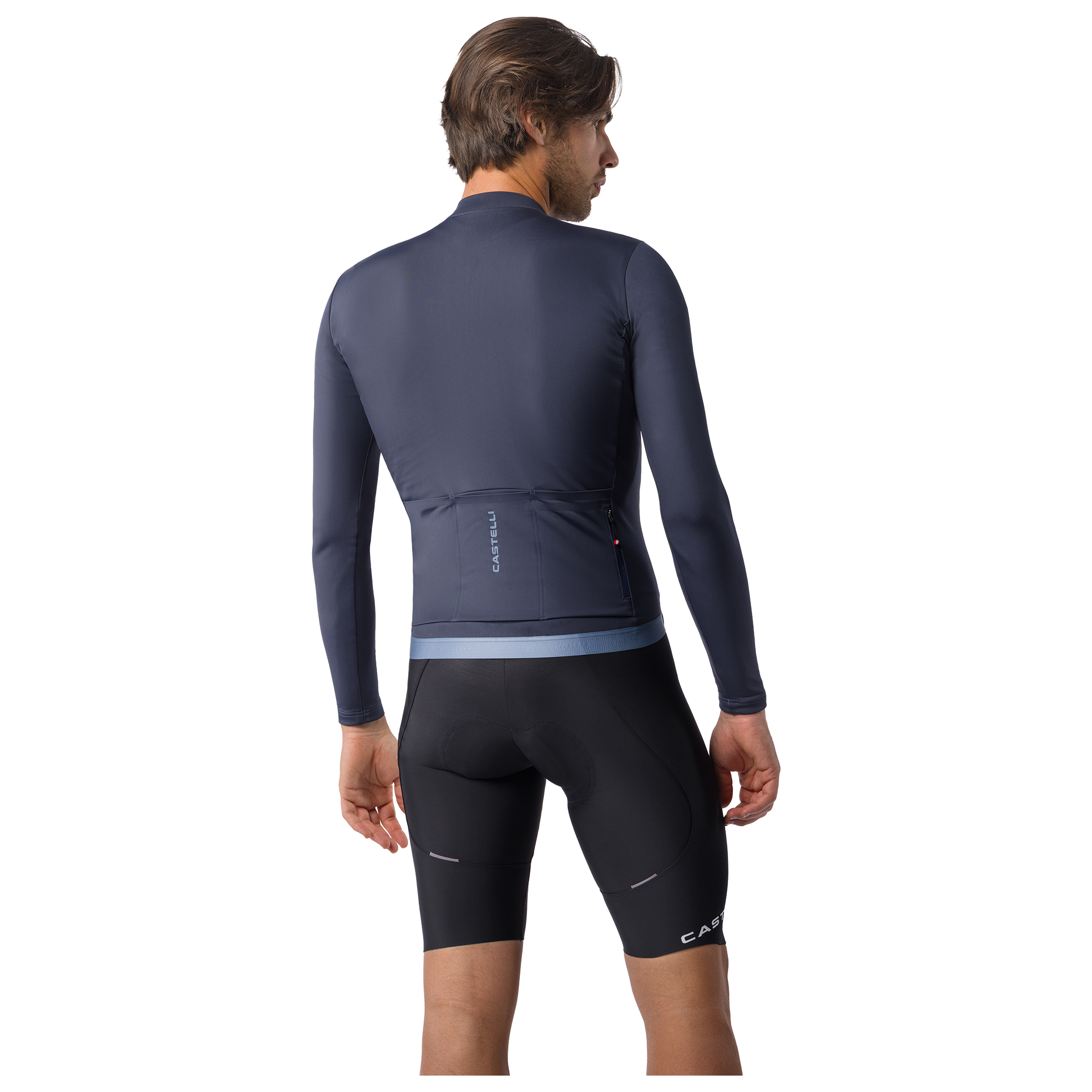 Castelli kurze Trägerhose Espresso Thermal schwarz