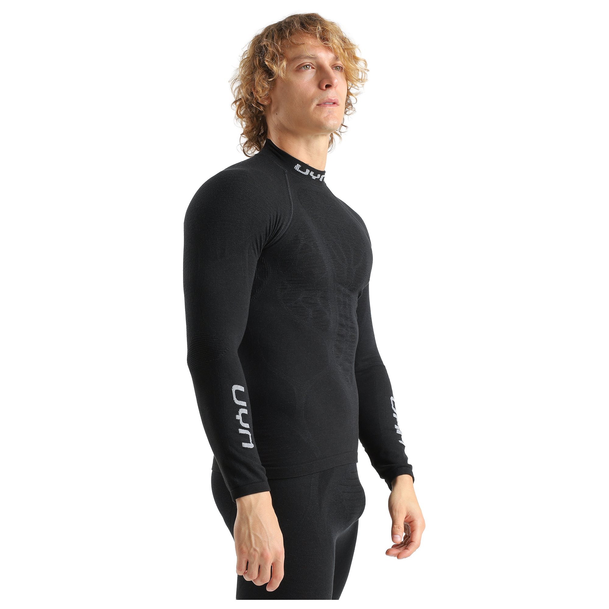 Uyn Maillot de corps manches longues Elevatyon Biomorph Turtle Neck noir