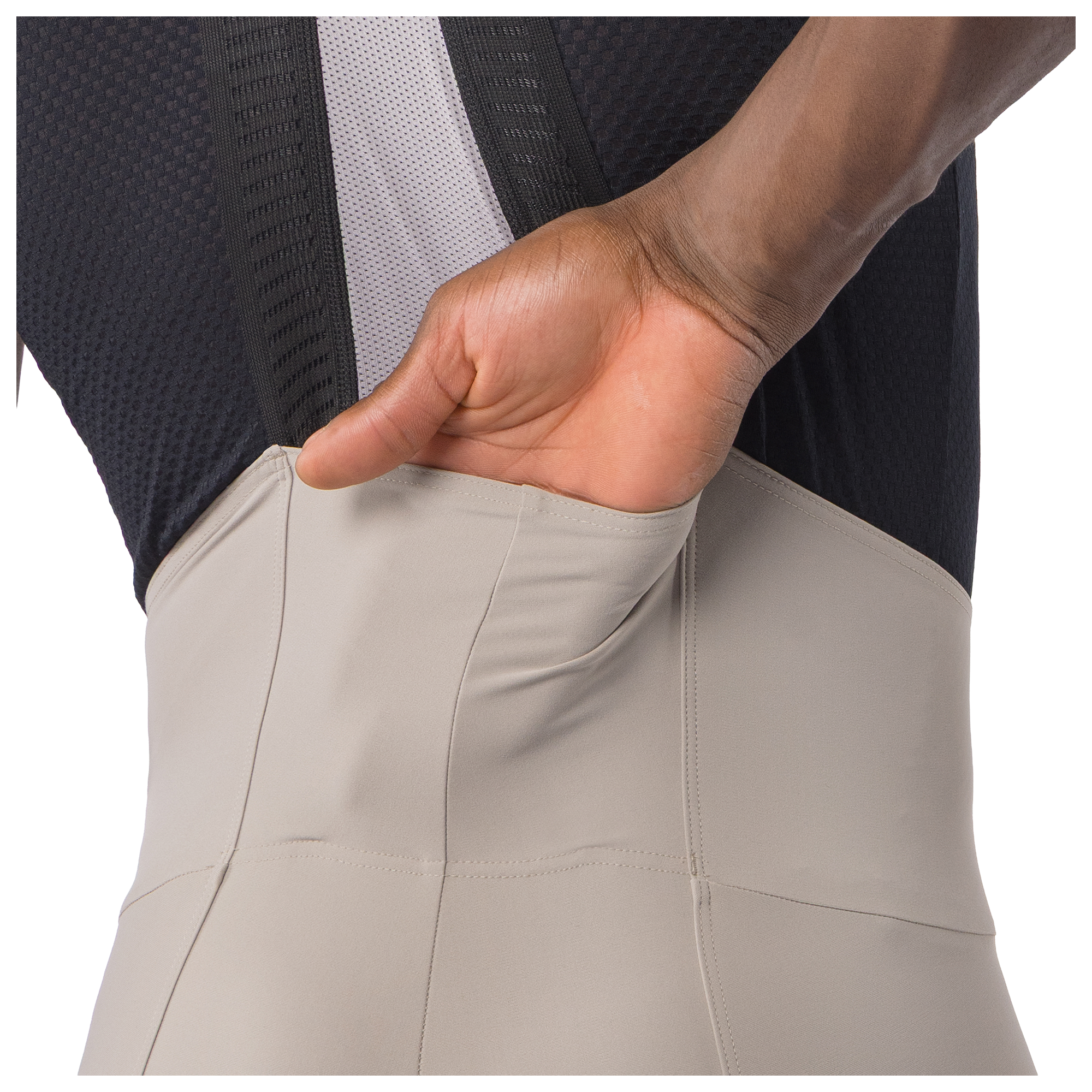 Castelli Cuissard long à bretelles  Espresso TRNSTN beige