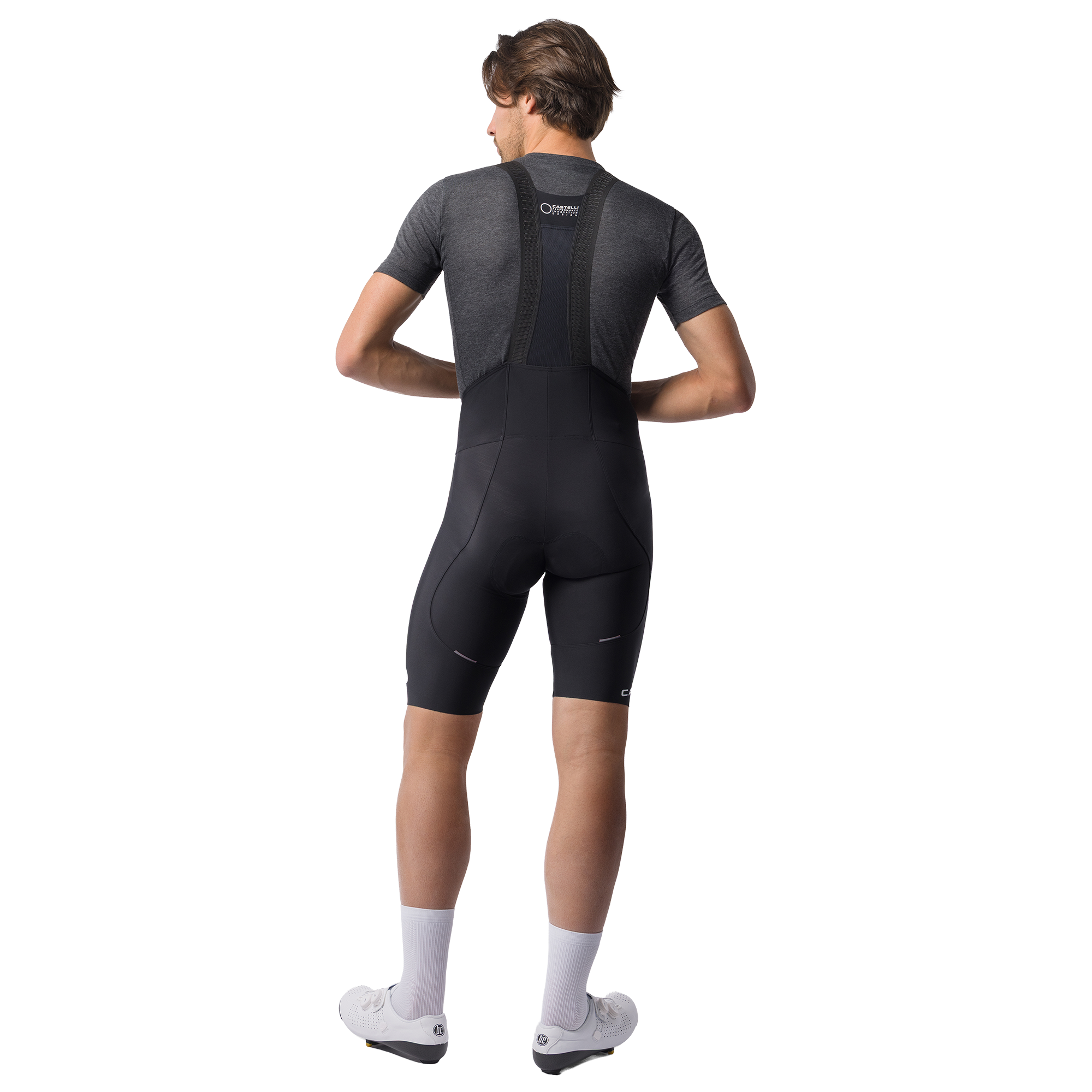 Castelli kurze Trägerhose Espresso Thermal schwarz