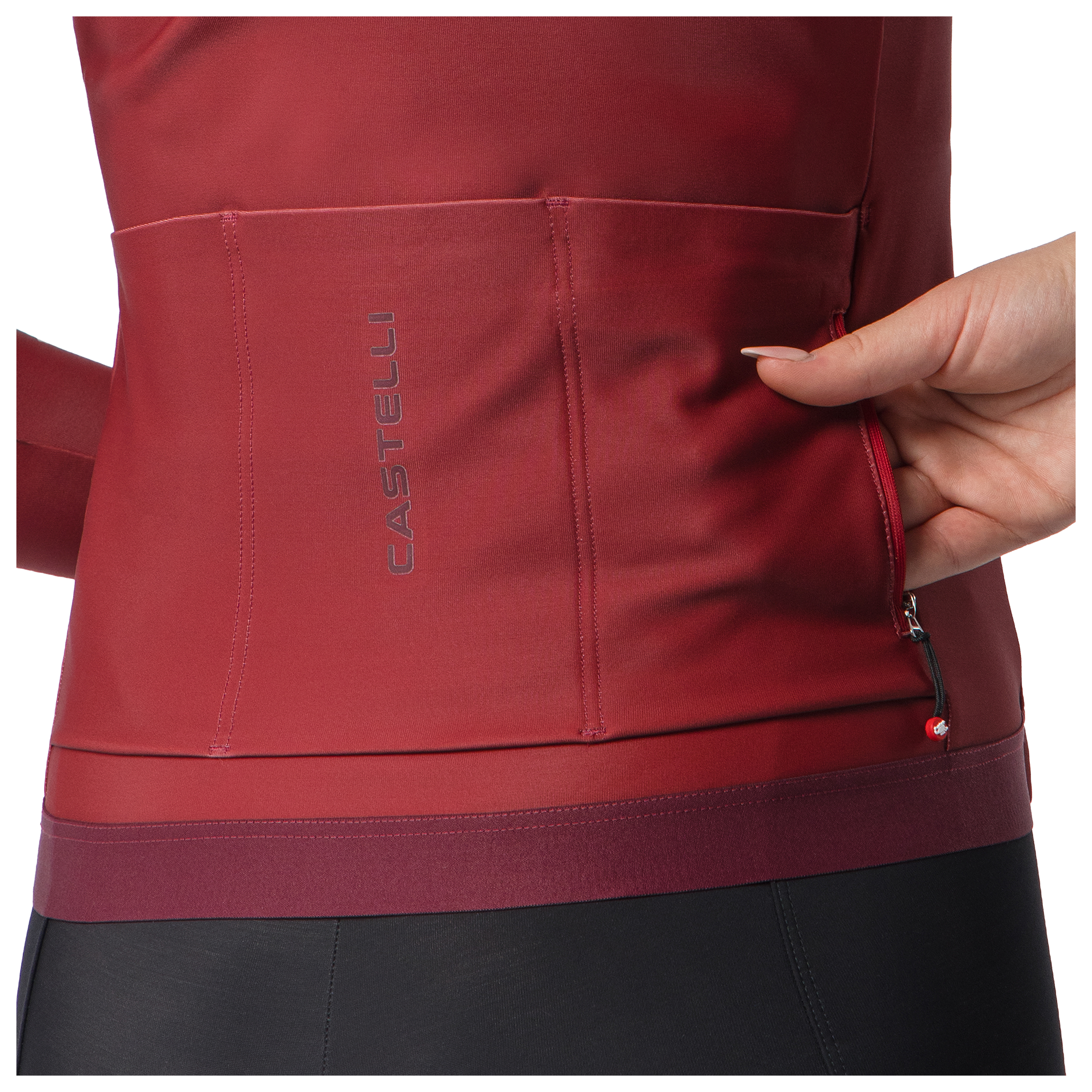 Castelli Maillot manches longues femme  Espresso Thermal 2 rouge