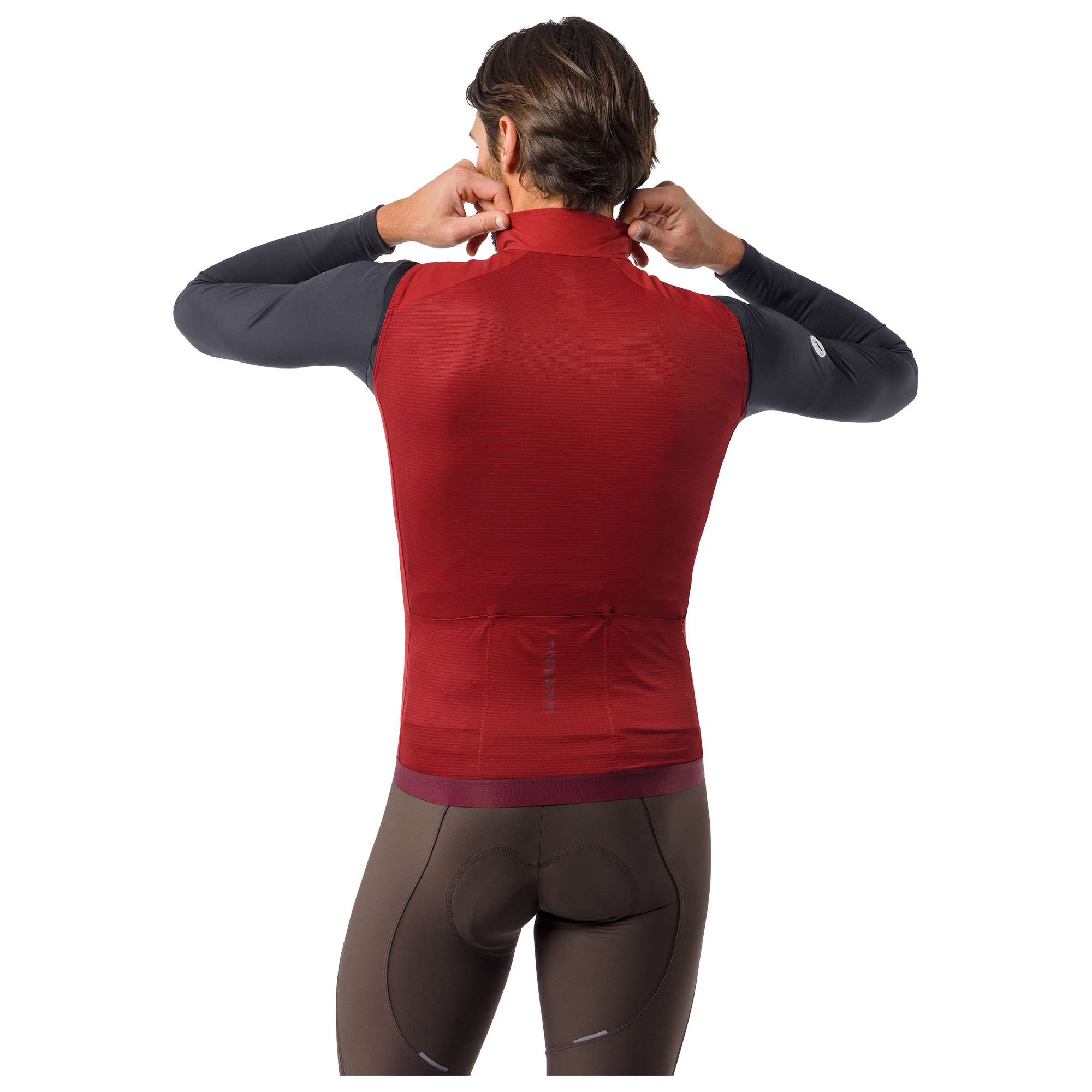 Castelli Windweste Espresso 2 rot