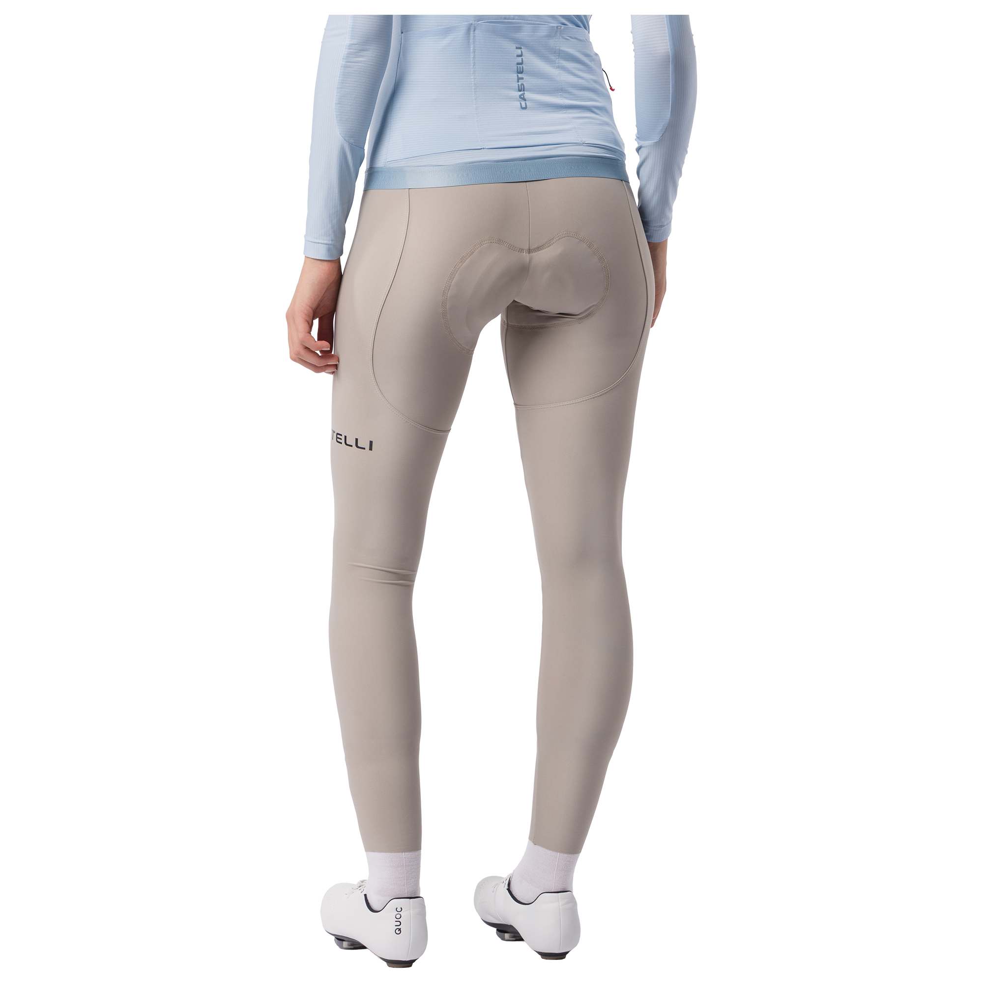 Castelli Cuissard long à bretelles femme  Espresso TRNSTN beige