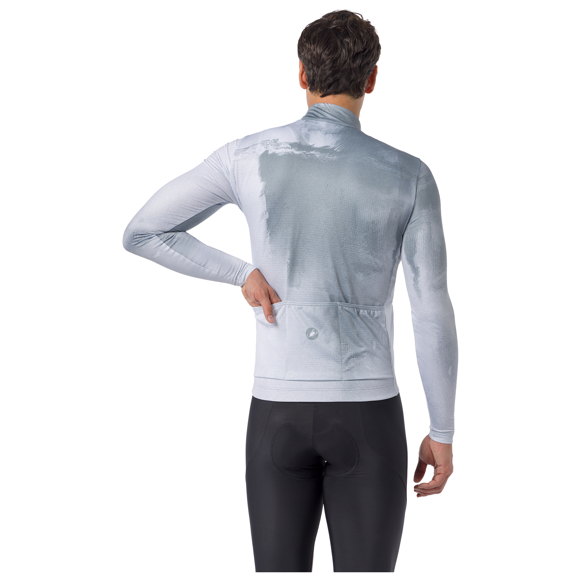 Castelli Langarmtrikot Nebula Thermal silber/grau