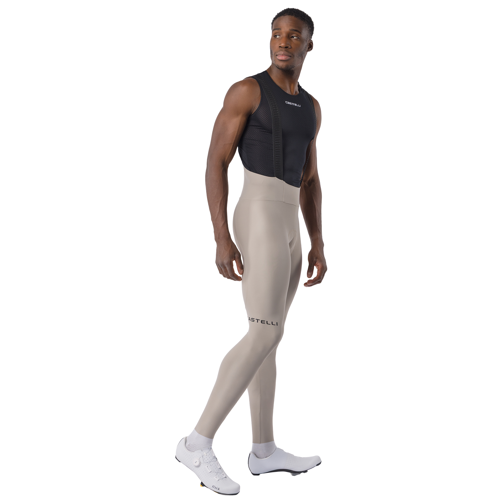 Castelli Cuissard long à bretelles  Espresso TRNSTN beige