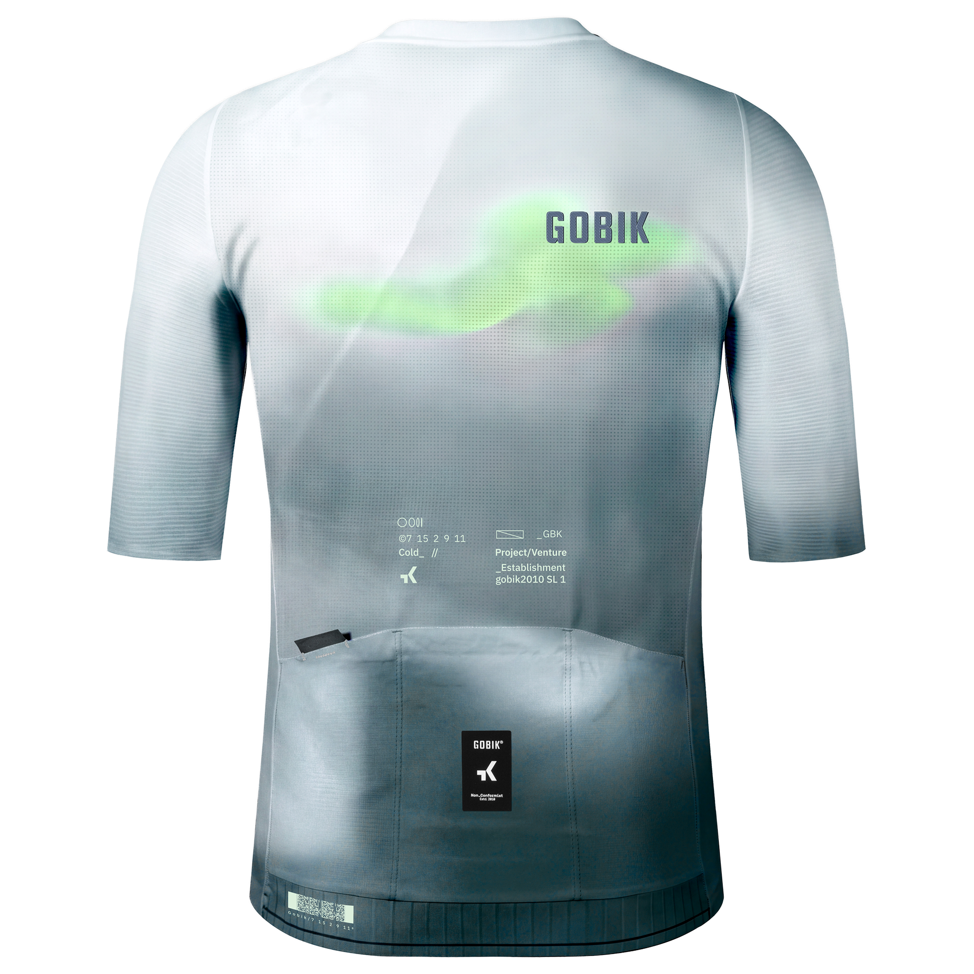 Gobik Maillot manches courtes  Attitude 2.0 gris/vert
