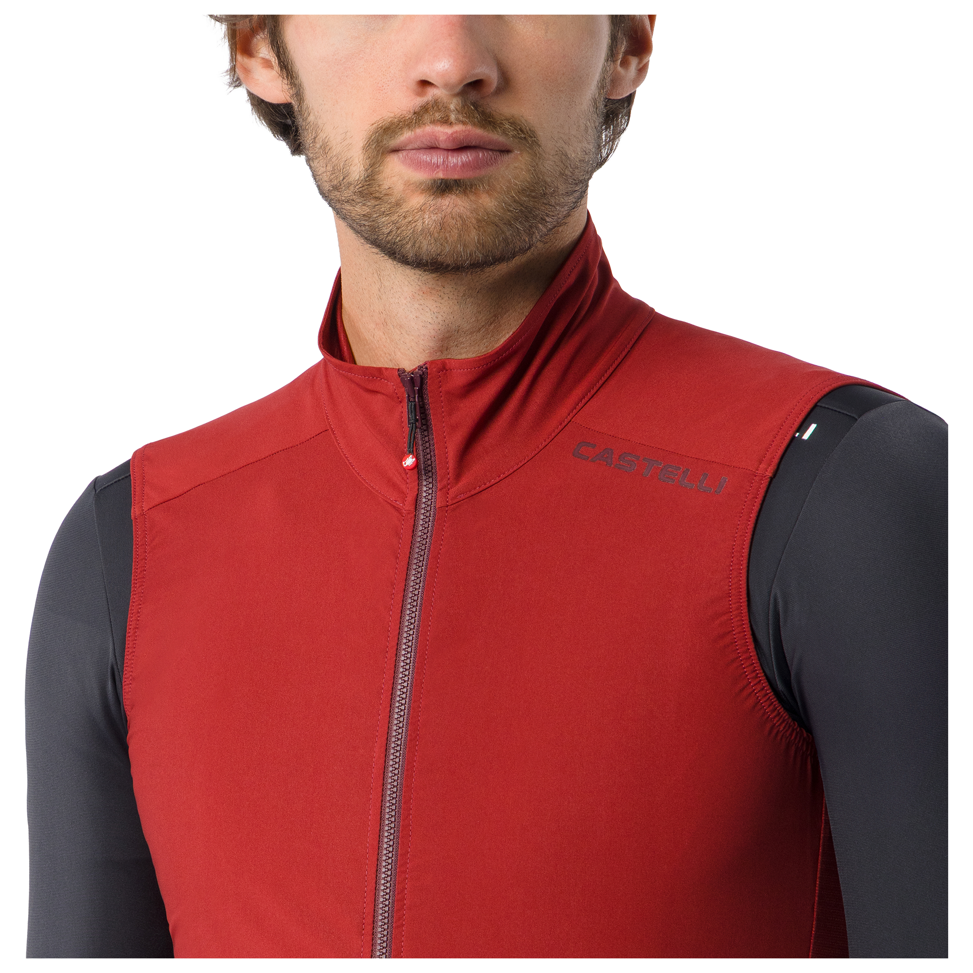 Castelli Windweste Espresso 2 rot