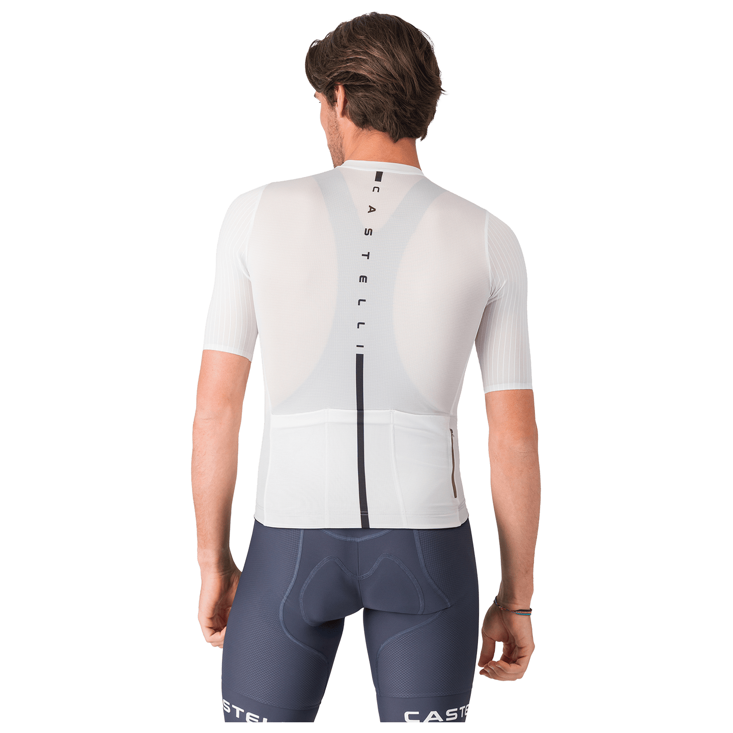 Castelli fietsshirt met korte mouwen Drittone Logo wit, foto 2